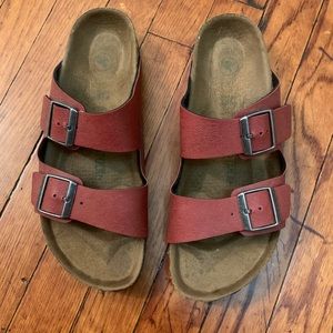 Birkenstock Arizona Dark Red Sandals